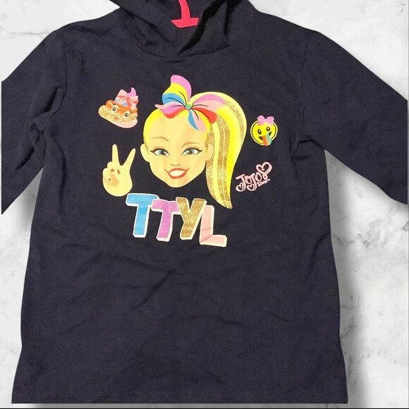 Jojo Siwa Nickelodeon Girls Hoodie S 6/6X Blue With Colorful Graphics & Pink Cuf - Picture 7 of 12